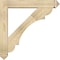 Ekena Millwork Olympic Arts and Crafts Rough Sawn Bracket w/ Offset Brace, Douglas Fir, 6"W x 32"D x 32"H BKT0604X32X32OLY03RDF - alternate 2